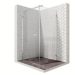 Изображение товара Душевой уголок Ambassador Abner, 90 х 90 х 200 см, профиль хром, стекло прозрачное, 10011101L/R
