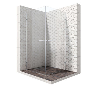 Изображение товара Душевой уголок Ambassador Abner 100x100 см хром с прозрачным стеклом