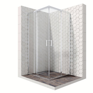 Изображение товара Душевой уголок Ambassador Kingston, 90 х 90 х 200 см, профиль хром, стекло прозрачное, 14011102