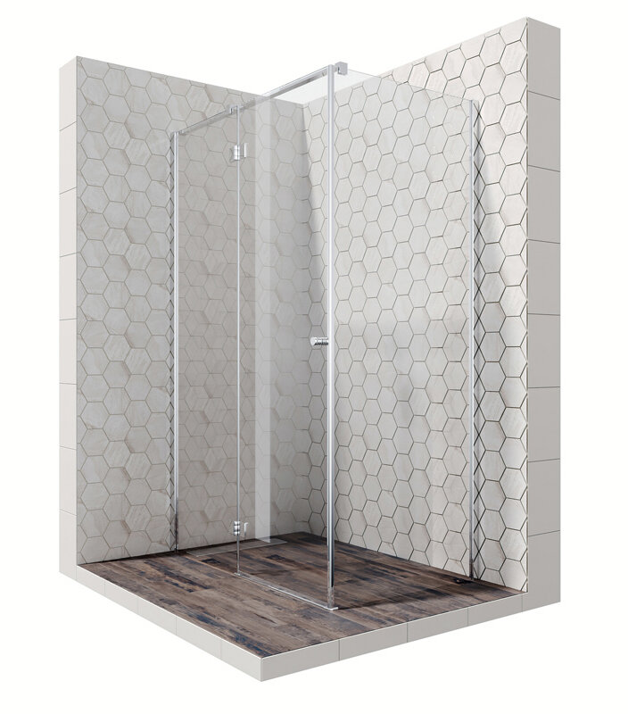 Изображение товара Душевой уголок Ambassador Diamond 120x80 см распашной с хром-профилем