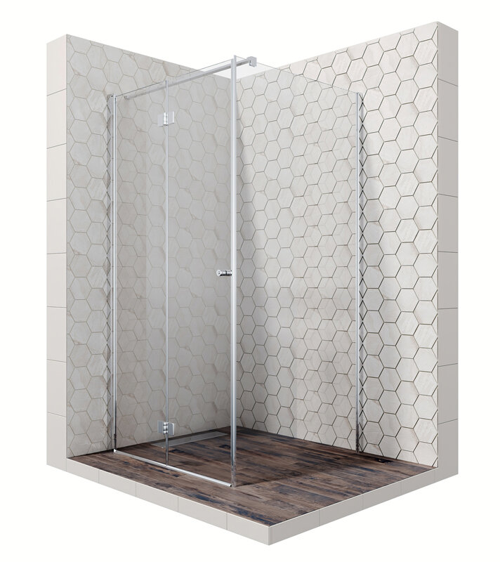 Изображение товара Душевой уголок Ambassador Diamond, 100 х 100 х 200 см, профиль хром, стекло прозрачное, 12011106L/R