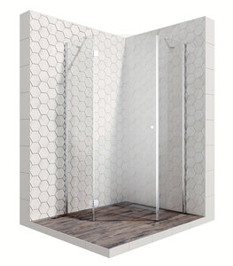 Изображение товара Душевой уголок Ambassador Diamond, 90 х 90 х 200 см, профиль хром, стекло прозрачное, 12011111L/R