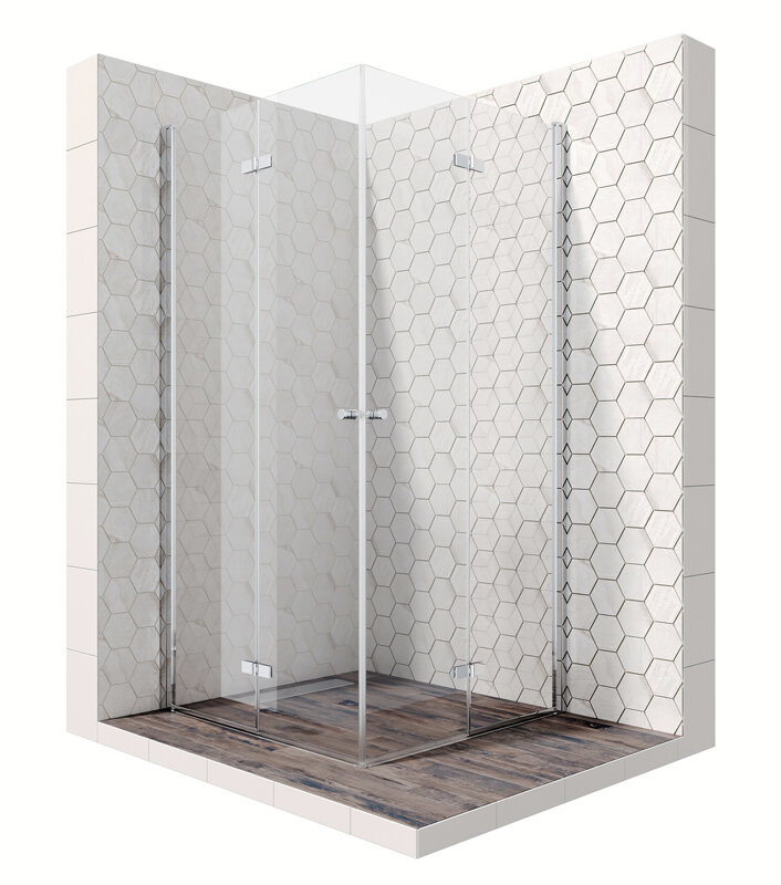 Изображение товара Душевой уголок Ambassador Nord 100x100 см с хром профилем и прозрачным стеклом