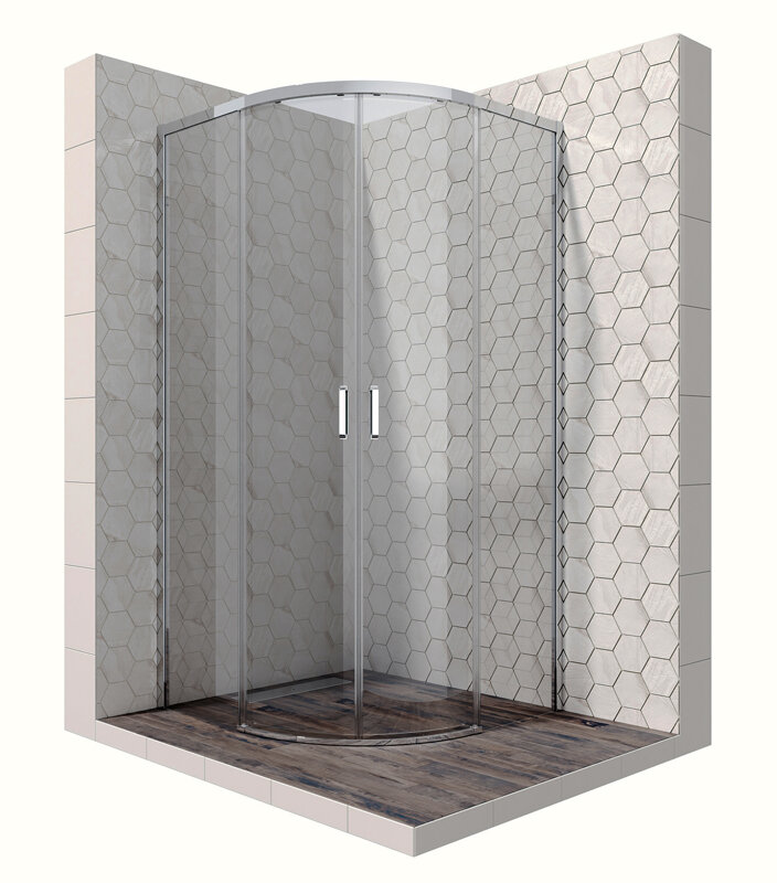 Изображение товара Душевой уголок Ambassador Queen 90x90 см с прозрачным стеклом и хром профилем