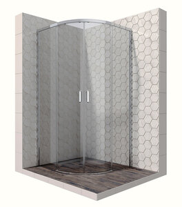 Изображение товара Душевой уголок Ambassador Queen, 90 х 90 х 200 см, профиль хром, стекло прозрачное, 11011101