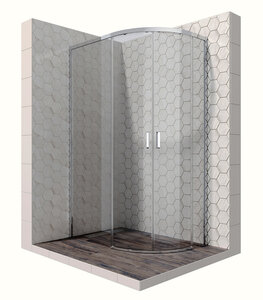 Изображение товара Душевой уголок Ambassador Queen 11011103L/R, 120 х 80 х 200 см, профиль хром, стекло прозрачное