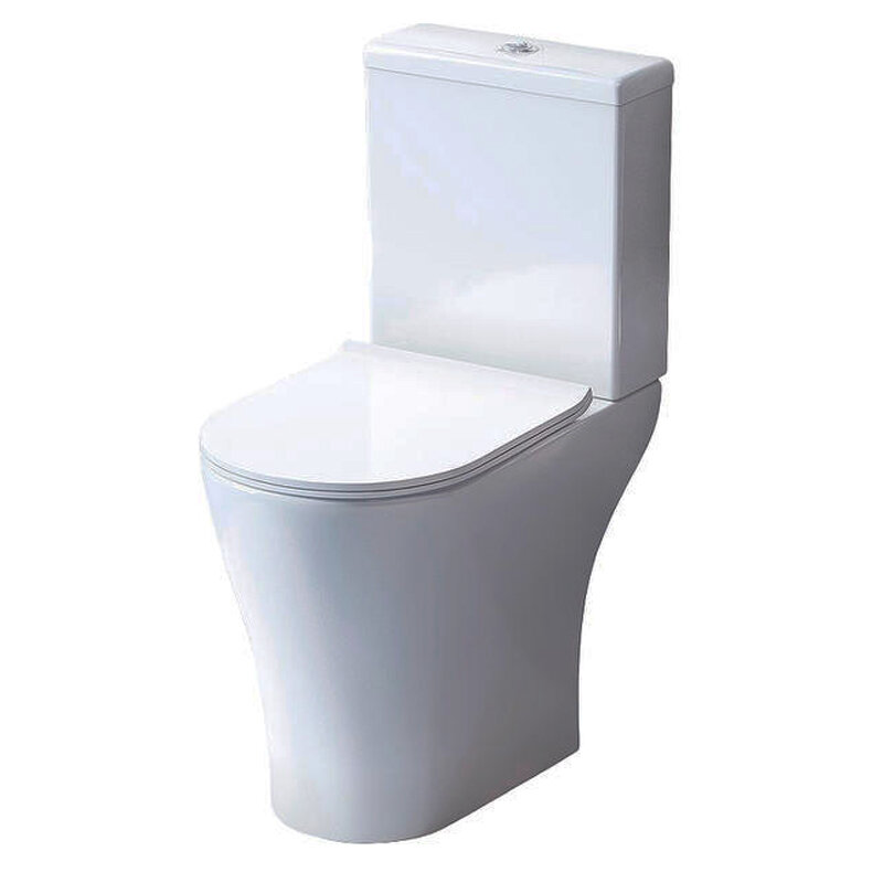 Изображение товара Компактный безободковый унитаз Damixa Sirius DX86C8600SC с функцией микролифт и системой экономично