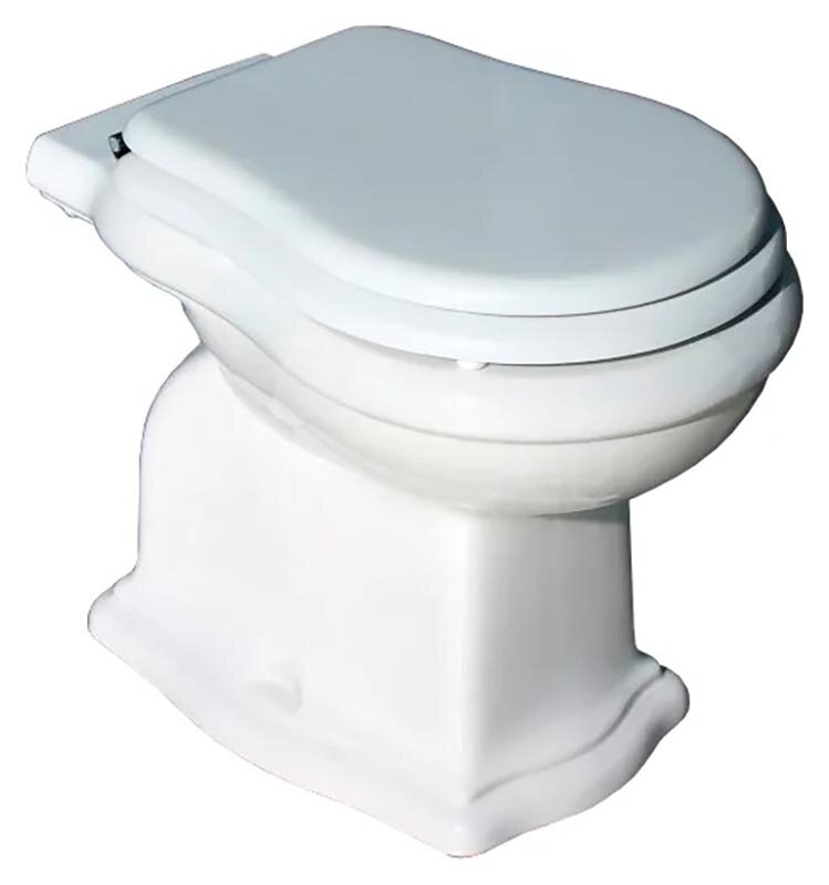 Изображение товара Напольный унитаз Axa Contea без крышки, белый, ретро стиль, 39.5 см