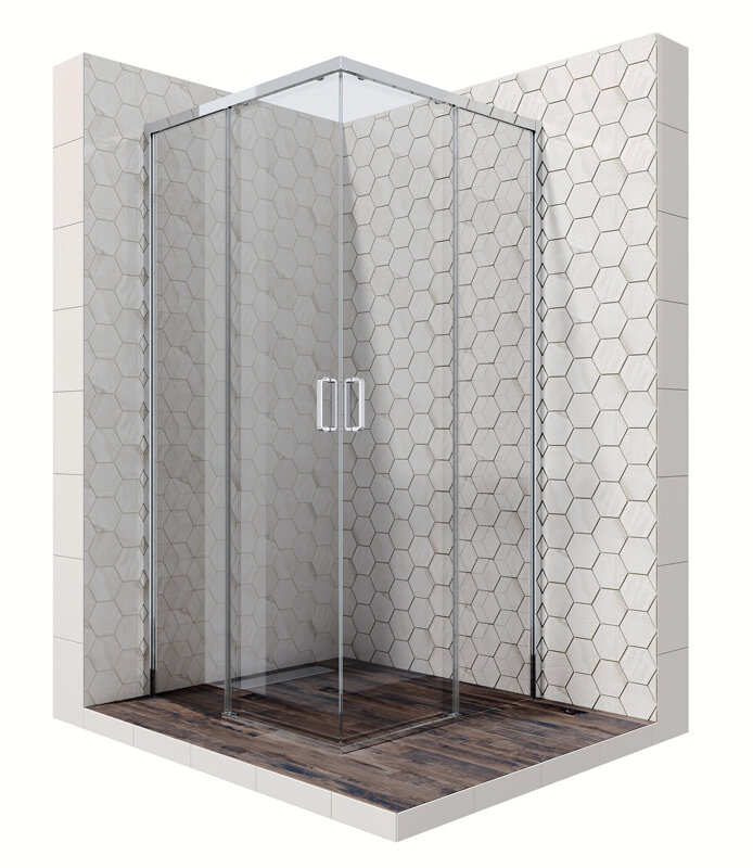 Изображение товара Душевой уголок Ambassador Queen 90x90 см прозрачное стекло хром профиль европейский стандарт