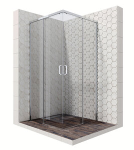 Изображение товара Душевой уголок Ambassador Queen, 100 х 100 х 200 см, профиль хром, стекло прозрачное, 11011105