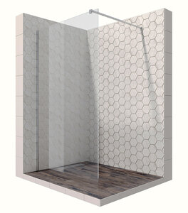 Изображение товара Душевая стенка Ambassador Walk-in 90x200 см прозрачное стекло хром профиль без дверей