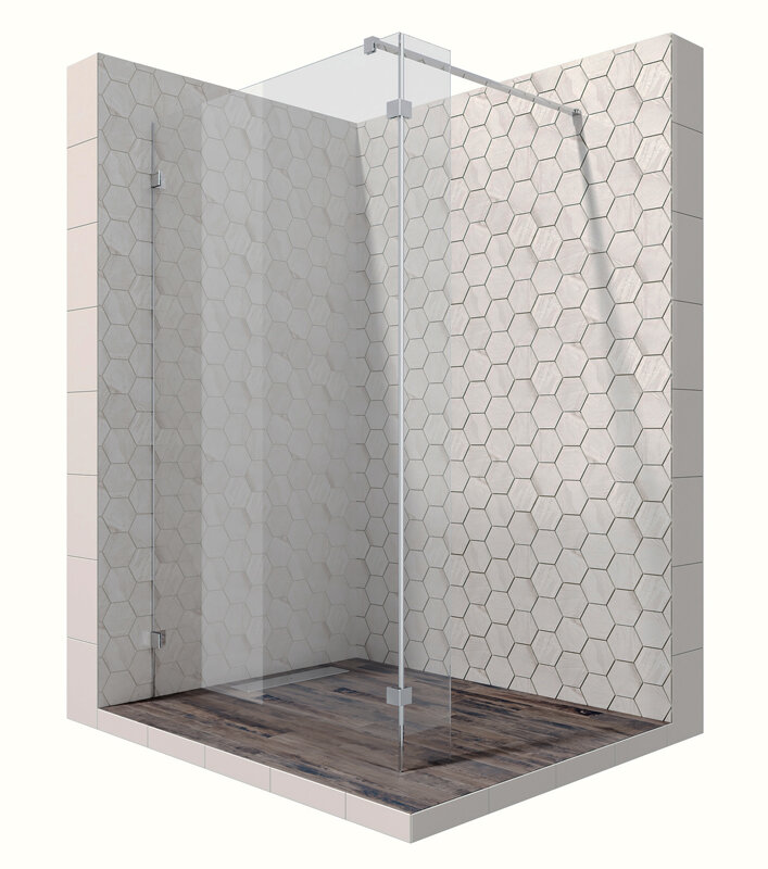 Изображение товара Душевая стенка Ambassador Walk-in 90x200 см стекло прозрачное профиль хром