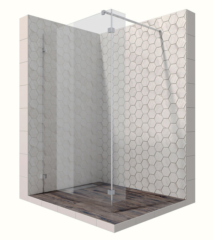 Изображение товара Душевая стенка Ambassador Walk-in прозрачная 110x200 см хром