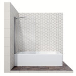 Душевая шторка на ванну Ambassador Bath Screens, 80 х 140 см, стекло прозрачное, профиль хром, 16041103 - фото 1