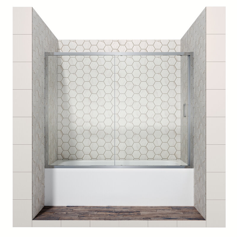 Изображение товара Душевая шторка на ванну Ambassador Bath Screens 150x140 см раздвижная прозрачное стекло хром