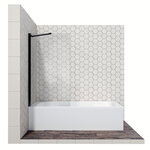Душевая шторка на ванну Ambassador Bath Screens, 70 х 140 см, стекло прозрачное, профиль черный, 16041206 - фото 1