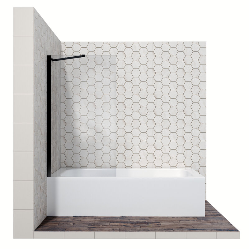 Изображение товара Душевая шторка Ambassador Bath Screens 80 х 140 см стекло прозрачное черный профиль