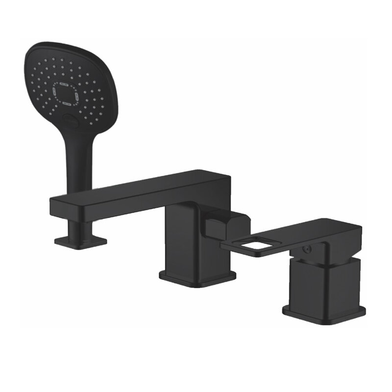 Изображение товара Смеситель на борт ванны Haiba, черный, HB80615-7