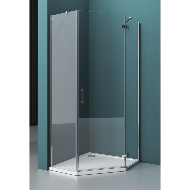 Изображение товара Душевой уголок BelBagno Kraft 80x80 см распашная дверь хром прозрачное стекло Италия