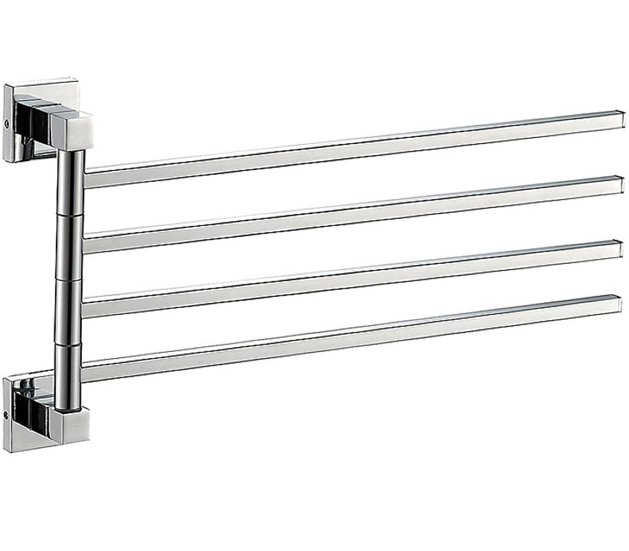 Изображение товара Поворотный полотенцедержатель Haiba 4 держателя хром HB8614 настенный