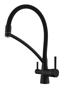 Изображение товара Смеситель Paulmark Siеgen Si213111-AN, для кухонной мойки, с подключением к фильтру, антрацит полностью