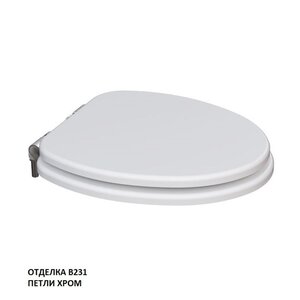 Изображение товара Крышка-сиденье Caprigo Armonia белая с хромом и микролифтом