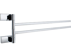 Изображение товара Полотенцедержатель двойной поворотный Haiba HB8812 хром/белый настенный