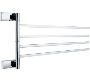 Изображение товара Поворотный полотенцедержатель Haiba 4 держателя хром/белый HB8814