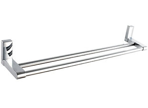 Изображение товара Двойной полотенцедержатель Haiba HB8809 хром/белый настенный 59.2 см