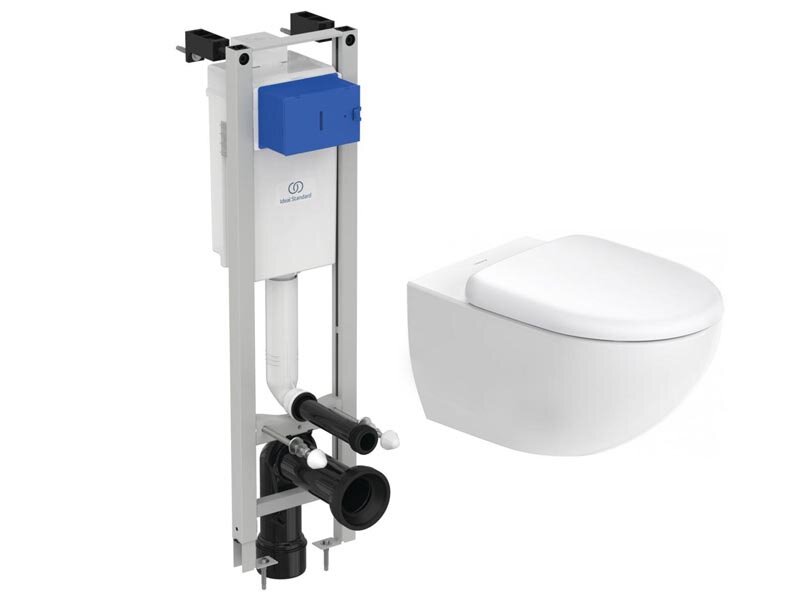 Изображение товара Инсталляция Ideal Standard с унитазом Duravit Architec 45720900A1, микролифт, комплект
