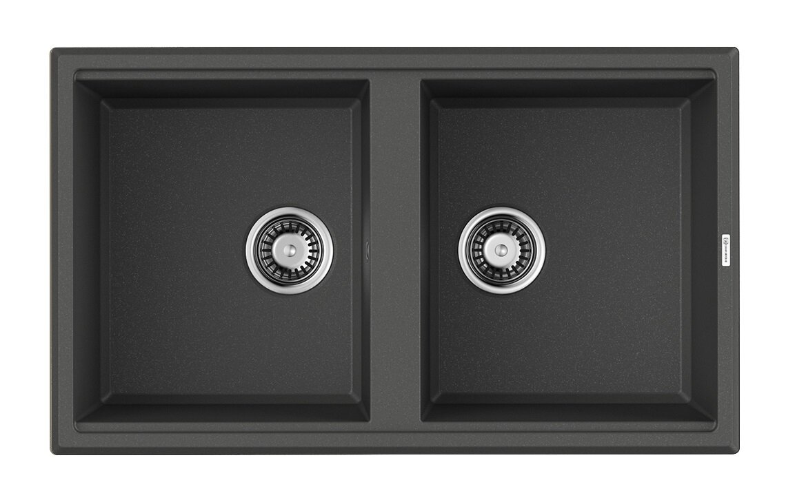 Изображение товара Мойка кухонная Omoikiri Tedori 86x51 см двухчашечная из искусственного камня платина