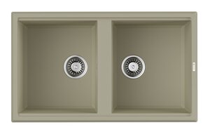 Изображение товара Мойка кухонная Omoikiri Tedori 86-2-BE ваниль искусственный камень 86x51 см