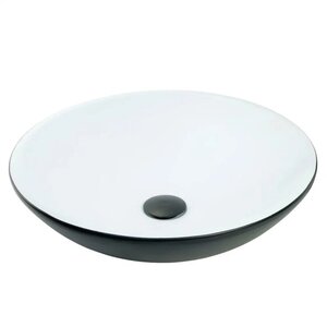 Изображение товара Мigliore Arena 50 см накладная раковина из искусственного камня белая и черная матовая