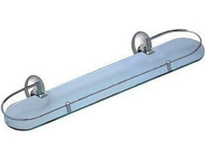 Изображение товара Стеклянная настенная полка Haiba HB1607-1 с хром держателем, 51.6 см