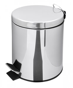 Изображение товара Ведро для мусора Ridder Timon 5 л с педалью хром нержавеющая сталь