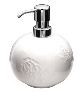 Изображение товара Дозатор жидкого мыла Ridder Flower 180 мл белый керамика пластик