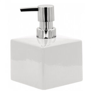Изображение товара Дозатор жидкого мыла Ridder Cube 2135501 белый квадратный 400 мл