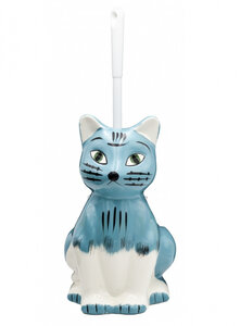 Изображение товара Ершик для унитаза Ridder Animal 2146400 Cat, белый/голубой