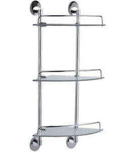 Изображение товара Стеклянная 3-ярусная полка Haiba HB1607-3 хром матовое стекло для дома и офиса