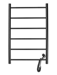 Изображение товара Полотенцесушитель электрический Domoterm Классик DMT 109-6 50x80 ЧРН EKR, ширина 50 см, высота 80 см, подключение справа, черный матовый