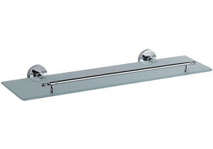 Изображение товара Полка стеклянная с держателем Haiba, хром, HB1707