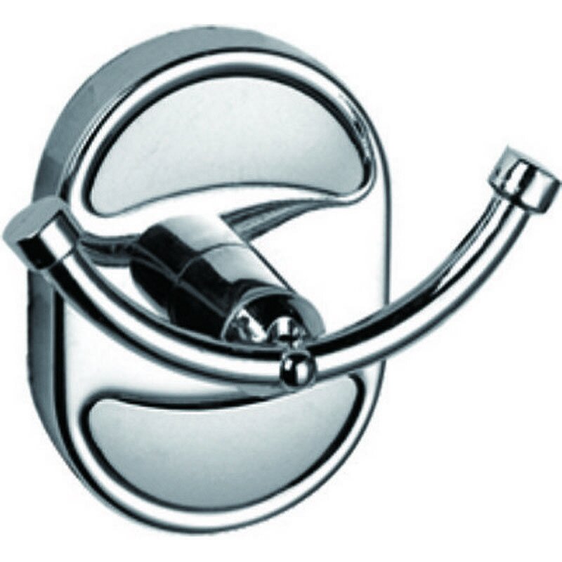 Изображение товара Двойной хромированный крючок Haiba HB1905-2 настенный надежное крепление стильный дизайн