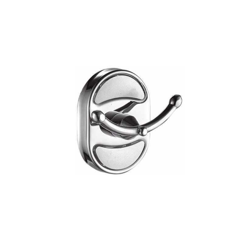 Изображение товара Двойной хромированный крючок Haiba HB1905-2 настенный надежное крепление стильный дизайн