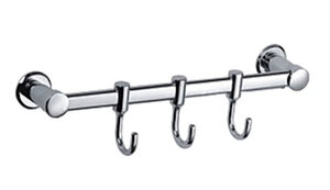 Изображение товара Планка с крючками Haiba, 3 крючка, хром, HB205-3