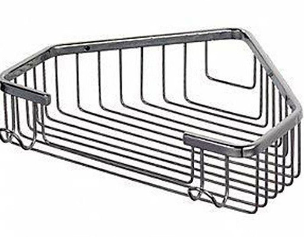 Изображение товара Полка угловая Haiba HB335, хром, настенная, 23,5x22,6x6,3 см