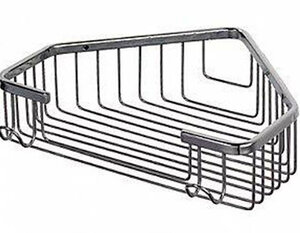 Изображение товара Угловая полка Haiba HB335 хром настенная из сплава металлов 23.5x22.6x6.3 см