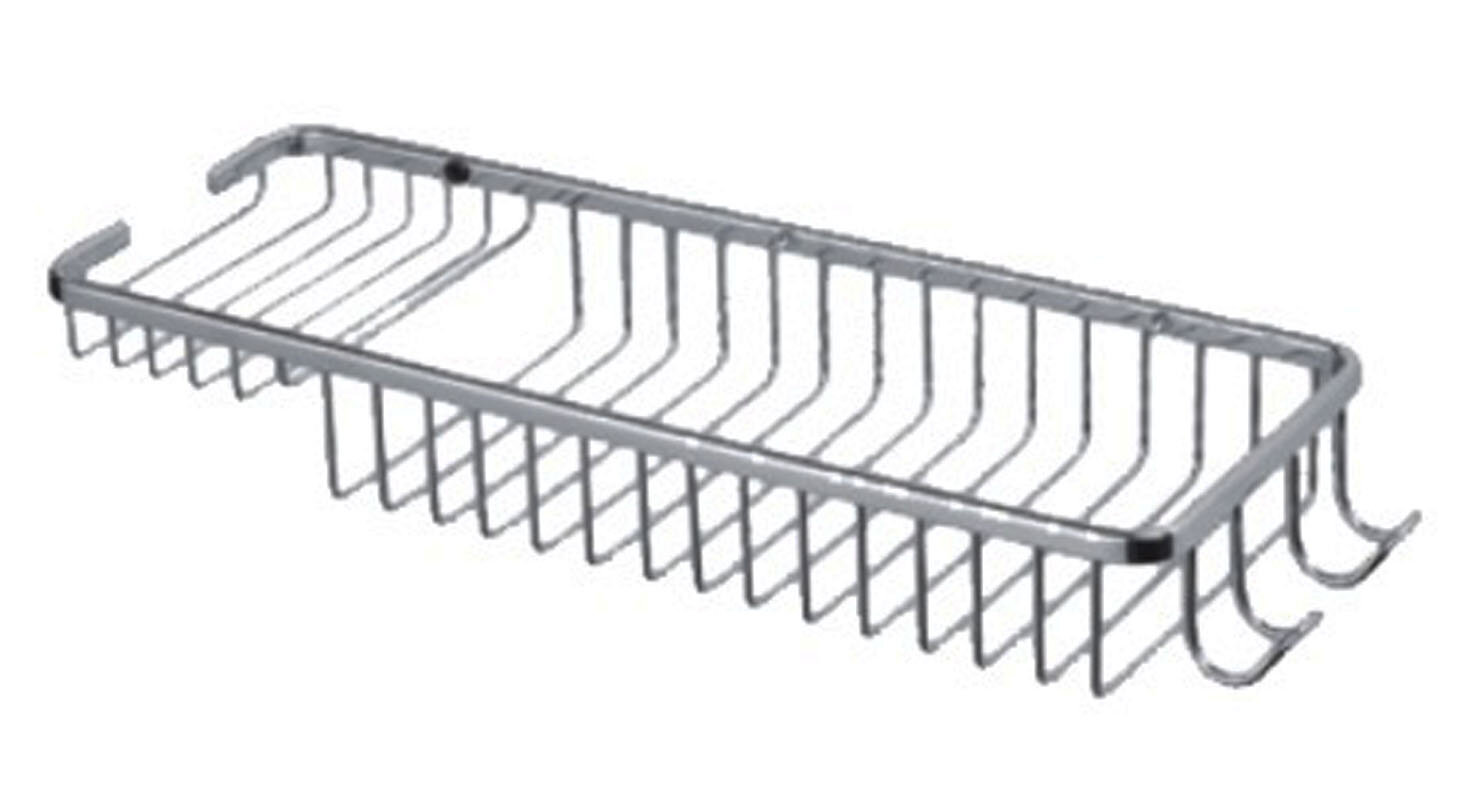 Изображение товара Полка Haiba HB338 хром — настенная полка из сплава металлов