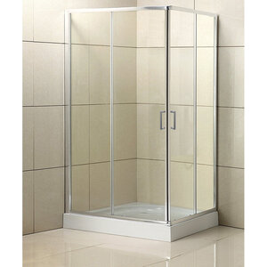 Изображение товара Душевой уголок BelBagno UNO-195, 120 х 90 х 195 см, стекло рифленое, профиль хром, UNO-195-AH-2-120/90-P-Cr