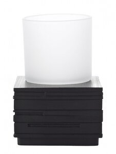 Изображение товара Стакан Ridder Brick черный 22150110 из полирезина для ванной комнаты