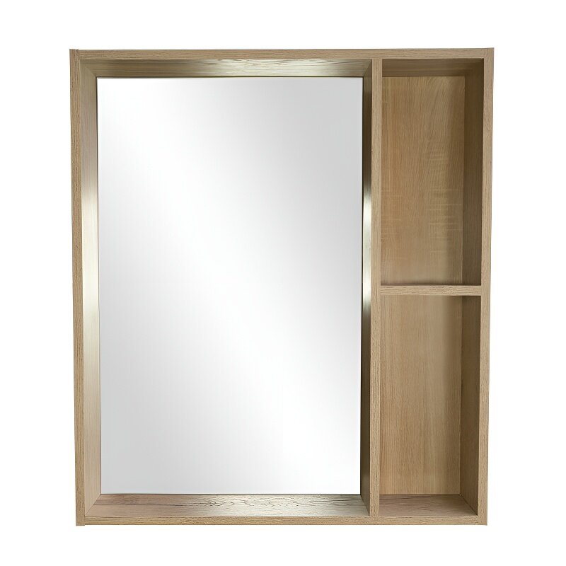 Изображение товара Зеркальный шкаф Bellezza Рона 70 см из МДФ и ЛДСП бежевый Россия